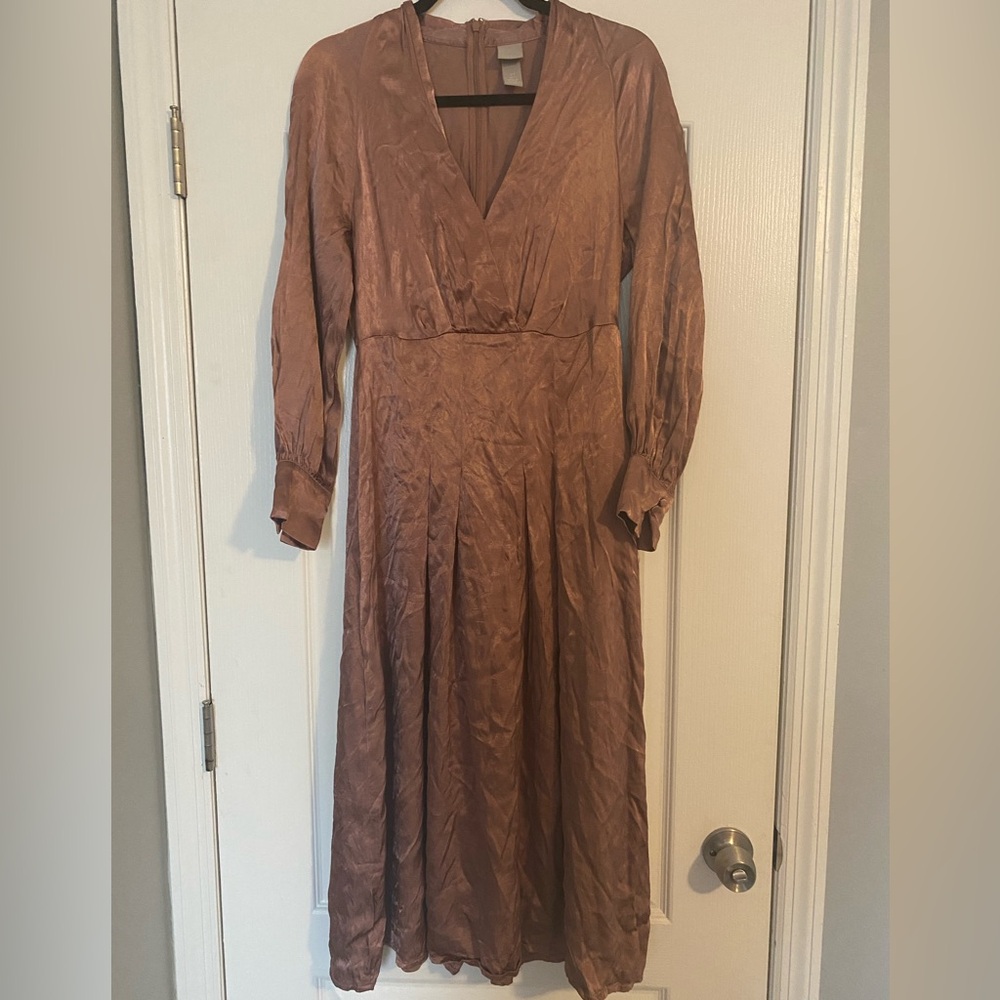 H&M satin mauve dress